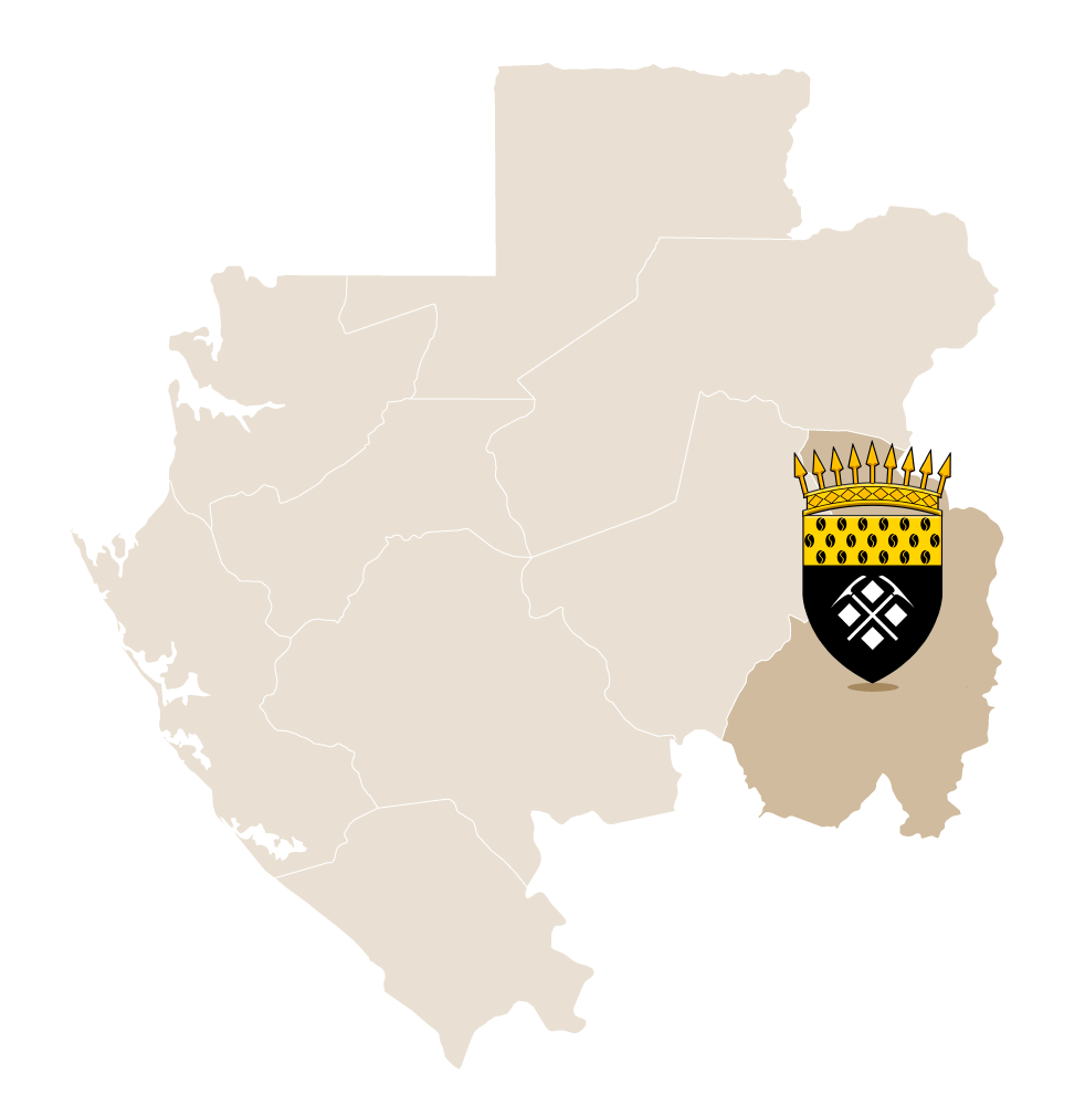 Carte du Gabon et de la province du Haut-Ogooué